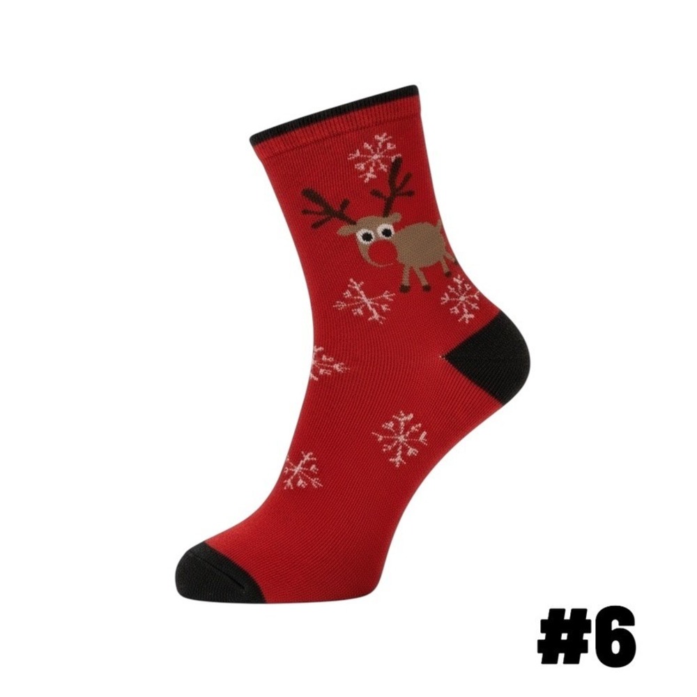 Novelty Christmas Knit Socks 5.5-8.5 US Holiday Reindeer Unisex Soft‎ Cozy NEW